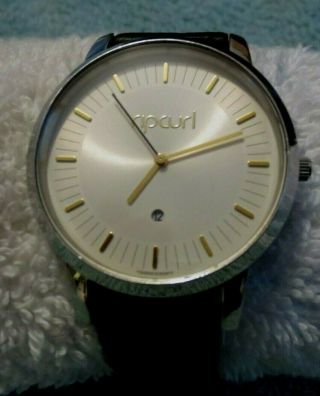Rip Curl Linden Core Surf Watch Womens Waterproof A2381g White Dial Leather Band
