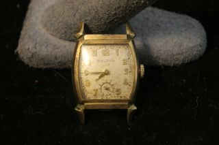 Vintage Bulova 10kt Rgp 10ak 15j Wristwatch No Work
