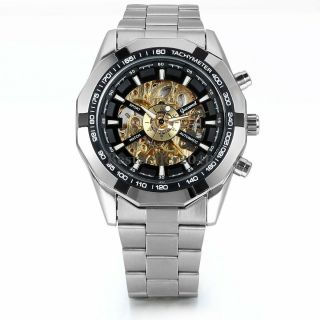Skeleton Dial Automatic Mechanical Watch Men 