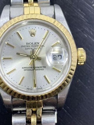 Rolex Datejust Auto 26mm Steel Yellow Gold Ladies Jubilee Bracelet Watch 69173 3
