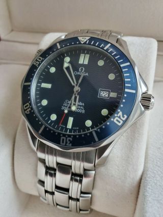 Omega Seamaster 300 Professional Mens Watch Blue Full Size 41mm Boxed 2541.  80.  00