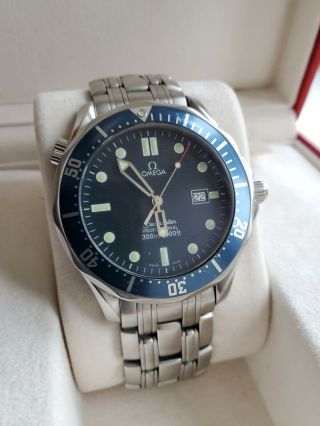 Omega Seamaster 300 Professional Mens Watch Blue Full Size 41mm Boxed 2541.  80.  00 4