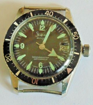 Vintage Sheffield Allsport Divers Watch Swiss Made For Repair Or Parts