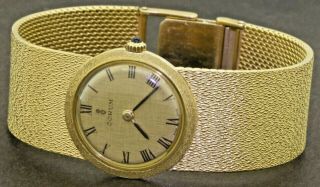Corum Classique Vintage 1970s 18k Gold Winding Ladies Watch W/ Fancy Dial