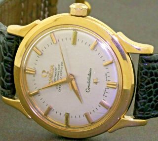 Omega Constellation vintage 18K gold high fashion automatic men ' s watch 4