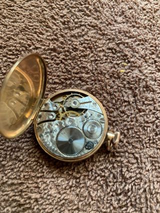 Vintage Ladies Hamilton Pocketwatch.  Nonworking Gold Filled 5x0 3