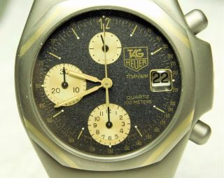 TAG Heuer 225.  206 Titanium & 18K Gold Quartz Chronograph Complete Box & Papers 12