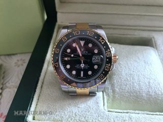 Rolex Gmt Master Ii 116713ln Bi/colour 18k Yg Mens Wristwatches