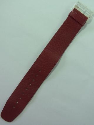 Apwk142 Secret Red Swatch Pop Armband Strap Leather Swiss Made Authentic