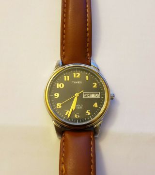 Timex Easy Reader Watch 35mm 16mm Day Date Two - Tone Dress/casual Watch