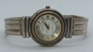 Vintage Ecclissi Solid 925 Sterling Silver & Gold Bracelet Ladies Watch