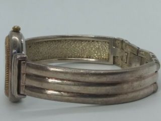 Vintage Ecclissi Solid 925 Sterling Silver & Gold Bracelet Ladies Watch 4