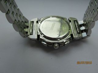 Seiko Executive Stainless Steel Sapphire Crystal Chronograph Date SNA525P1 Solid 7