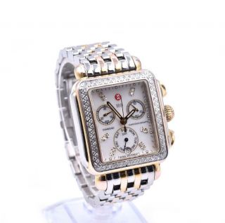 Michele Two - Tone Deco Diamond Watch Ref.  Mw06p01c5046