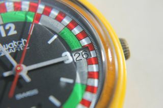SWATCH GJ400 - YELLOW RACER / YEAR 1984 - VINTAGE 4
