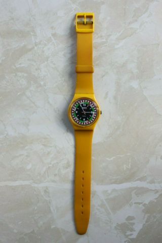 SWATCH GJ400 - YELLOW RACER / YEAR 1984 - VINTAGE 7