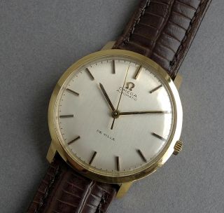 Omega De Ville 18k Solid Gold Gents Automatic Vintage Watch 1966