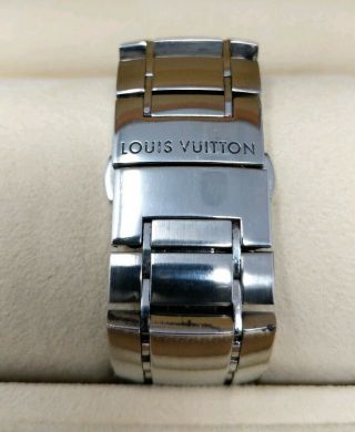 Louis Vuitton Tambour GMT 39mm Automatic Watch Steel Bracelet Leather Box Q1132 11