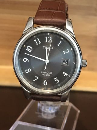 Classic Timex Men’s Quartz Watch W/indiglo.  Battery.  Band