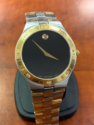 Movado 81 G2 1899 Two Tone Stainless Steel Museum Dial Quartz Watch 27