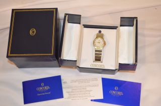 Ladies Concord Mariner 18k Gold & Stainless Diamond Quartz Watch 15.  57.  140,  Box