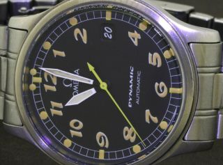 Omega Dynamic high fashion SS automatic men ' s watch w/ date & black dial 2
