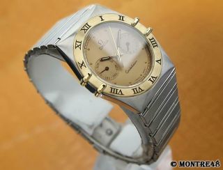 Omega Constellation Calendar Men 18k Solid Gold SS Swiss Made Watch c.  2000 JE249 3