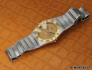 Omega Constellation Calendar Men 18k Solid Gold SS Swiss Made Watch c.  2000 JE249 5