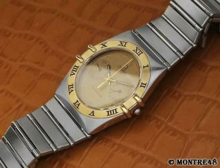 Omega Constellation Calendar Men 18k Solid Gold SS Swiss Made Watch c.  2000 JE249 6
