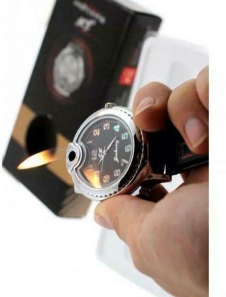 Mens Cool Lighter Butane Gas Cigarette Cigar Lighter Refillable Wristwatches
