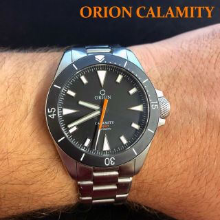 Orion Calamity - Black Dial Dive Watch - Limited Edition Matte Black Bezel
