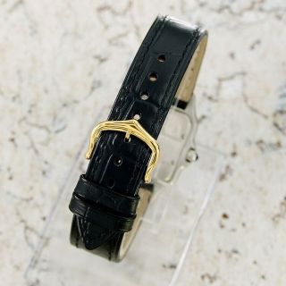 Authentic Panthere De Cartier Date 18K Solid Gold Bezel Quartz Mens Mid Watch 9