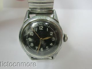 Vintage Wwii Waltham Type A - 11 Usaaf Air Corps Black Dial Military Watch Mens