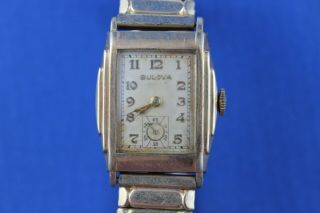 Vintage Bulova 15 Jewel Model 10an Gold Filled Wristwatch