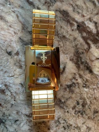Paccioni Retro Limited Edition Gold Tone Men’s Luxury Watch