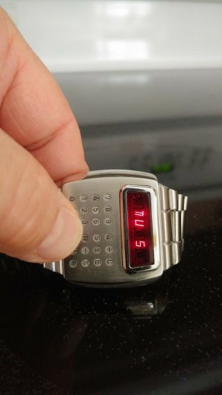 Pulsar 902 Wrist Calculator Vintage digital Led Time Computer Watch 5