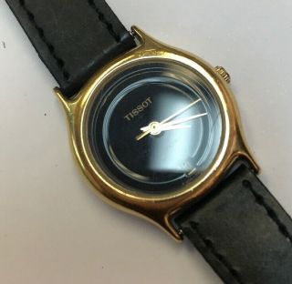Tissot Stylist Black Dial Small Face Ladies Wrist Watch & Battery
