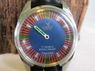 Vintage Camy Geneve 17 Jewel Mens Swiss Watch For Repair