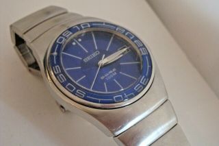 Seiko 7n42 - 0aa0.  Very Rare S - Wave 100m Quartz.  Gents Watch,  Imported.  Blue Dial.
