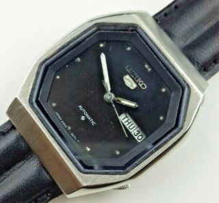 Vintage Seiko 5 6309a 17j Men Automatic Japan Dial Wrist Watch G180620