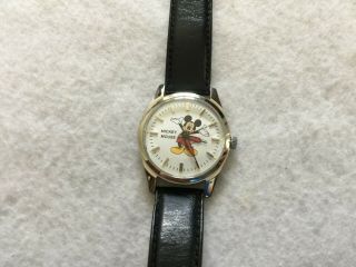 Men ' s Vintage Mechanical Wind Up Mickey Mouse Watch 5