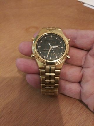 Vintage Seiko H021 - 8018 World Time Analog Digital Lcd Mens Watch