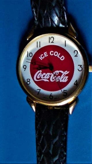 Vintage Coke Coca Cola Rare Quartz Wrist Watch 1980 