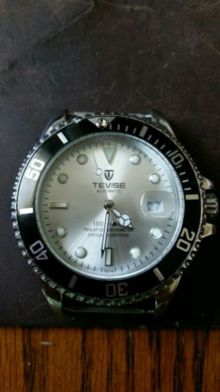 Tevise Men Submariner Pattern Watch Automatic Waterproof Pro Diver Wristwatch
