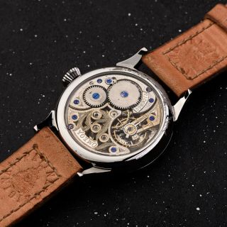 pocket wach Omega Skeleton watch gift for boyfriend vintage watches leather gift 2