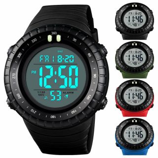 SKMEI Mens Waterproof Sport Army Alarm Date Analog Digital Smart Wrist Watch 2