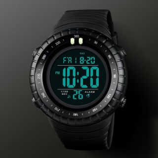 SKMEI Mens Waterproof Sport Army Alarm Date Analog Digital Smart Wrist Watch 3