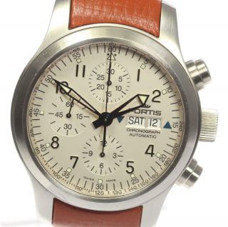 Fortis B - 42 Chronograph Day - Date Silver Dial Automatic Men 