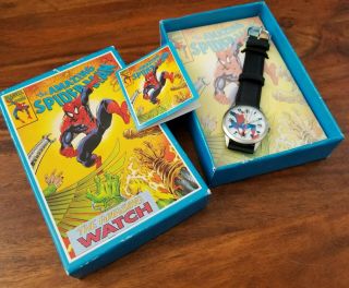 1993 Vintage Marvel Comics Spiderman Watch W/box