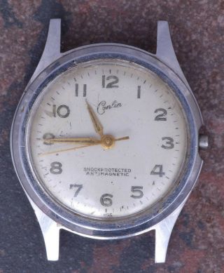 Conlin 50s Vtg Steel Case Military Style Radium Dial 7j As 1194 Parts/restore